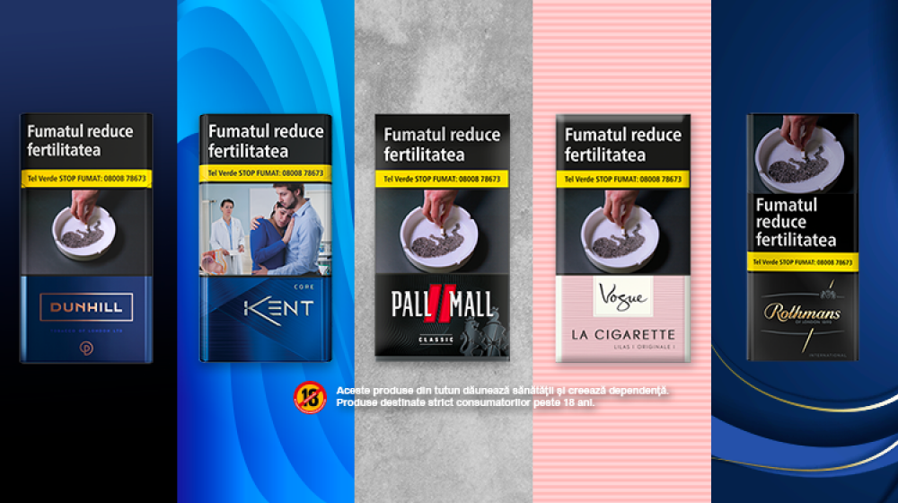 Dunhill, Vogue, Kent, Pall Mall, Rothmans BACĂU cover