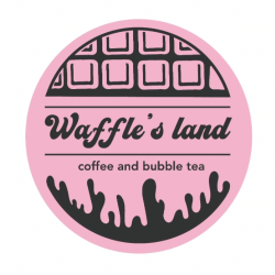 WAFFLE S LAND CAFE logo