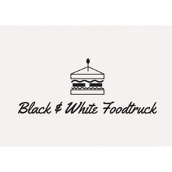 Black and White Food Truck logo