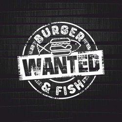 Wanted - Burger & Fish logo