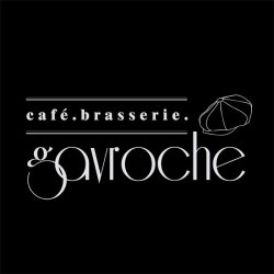 Gavroche cafe. brasserie logo