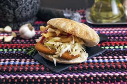 Hamburger de pui la grill image