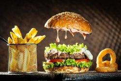 Gorgonzola beef burger image