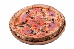 Pizza prosciutto con funghi image