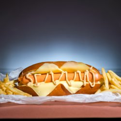 Son of a Cheese Hot Dog + Cartofi Prăjiti image