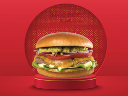 Micky Dee (Original Cheeseburger) burger + cartofi prăjiți image