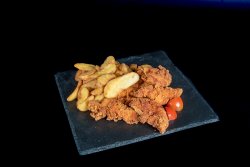 Pui crispy si cartofi prajiti 350 gr image
