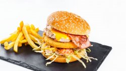 Meniu Fried cheese double burger image