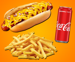 Meniu Cheesy Hot Dog cu Cârnăcior image