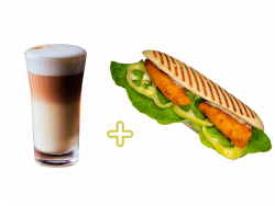 Sandwich Șnitel Pui + Cafea la alegere image