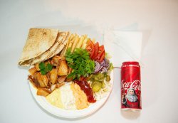 Shaorma pui la farfurie + Coca Cola image