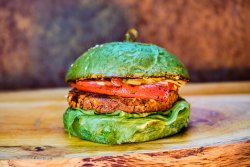 Vegan green red kidney burger® image