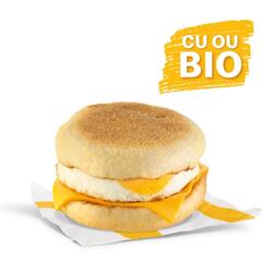 CHEESE MCMUFFIN CU OU SENDVIS CU BRANZA SI OU image