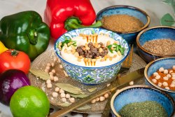 Hommous carne și pin image