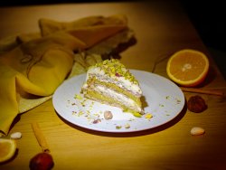 Soft pistachio cake image