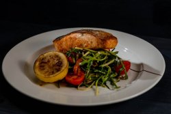 Salmon fillet with zucchini image