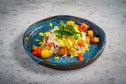 Curry cartof dulce și orez cu kale image