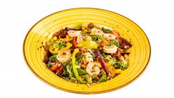 25% reducere: Salată cu creveți, mixt salată și fulgi de ceapă prăjiți + Apă minerală 0.5l image