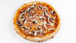 Pizza Prosuto e funghi image