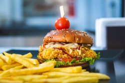 Crispy chicken burger image