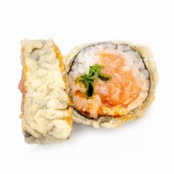 Spicy salmon roll (tempura) image