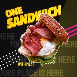 One sandwich bacon image