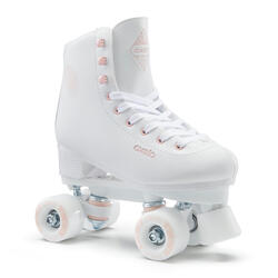 Patine cu rotile QUAD 100 Alb Copii/Adulți