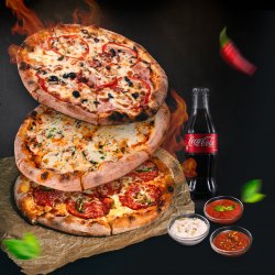 Combo Fics&Fun (3 pizza la alegere + 3 sosuri + suc) image