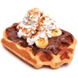 Liege waffle nutella și banane image