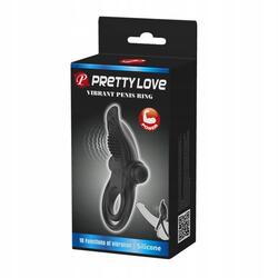 190.Pretty Love Vibrant Penis Ring Black