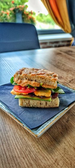 Sandwich cu halloumi și legume image