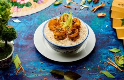 Chilli Garlic Shrimp + Rice image