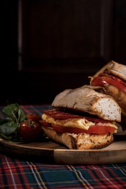 Salami, Egg & Cheese Sandwich image