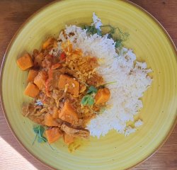 15% reducere: Curry cu năut si cartof dulce si orez Basmati - fara gluten, vegan / de post,  image