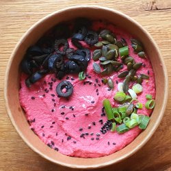 Hummus cu sfecla roșie - fara gluten, vegan / de post image