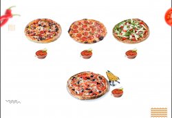 3 pizza + 1 pizza gratis + 4 sosuri gratuite! image