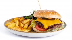 Cheeseburger black angus image