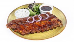 Coaste aromatizate cu sos bbq și sos de usturoi image