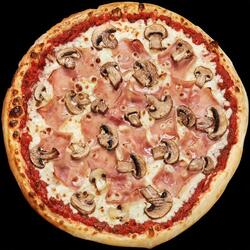 Pizza Prosciutto Funghi. image