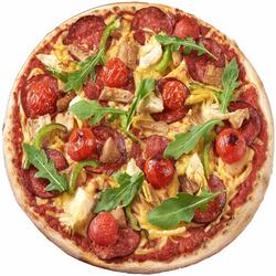 Pizza Salami Vegana. image