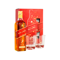 Whisky Johnnie Walker Red Label 700ml + 2 Pahare