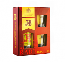 J&B Whisky 700ml + 2 Pahare