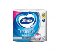 Hârtie Igienică Zewa Deluxe Delicate Care 3 Straturi 4 Role