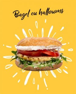 Bagel cu halloumi  image