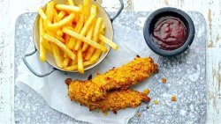 Crispy strips + french & fries image