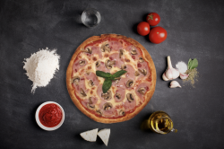 Pizza prosciutto funghi 24cm image