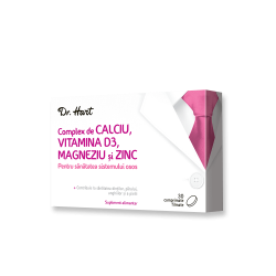 Dr.Hart Calciu Vitamina D3 Magneziu Zinc 30cpr filmate
