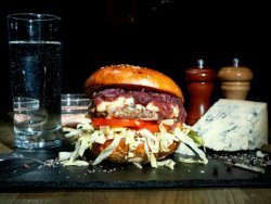 Tasty blue burger image