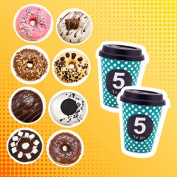 8x Donuts + 2x Cafea image