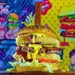 Cheese tower burger image